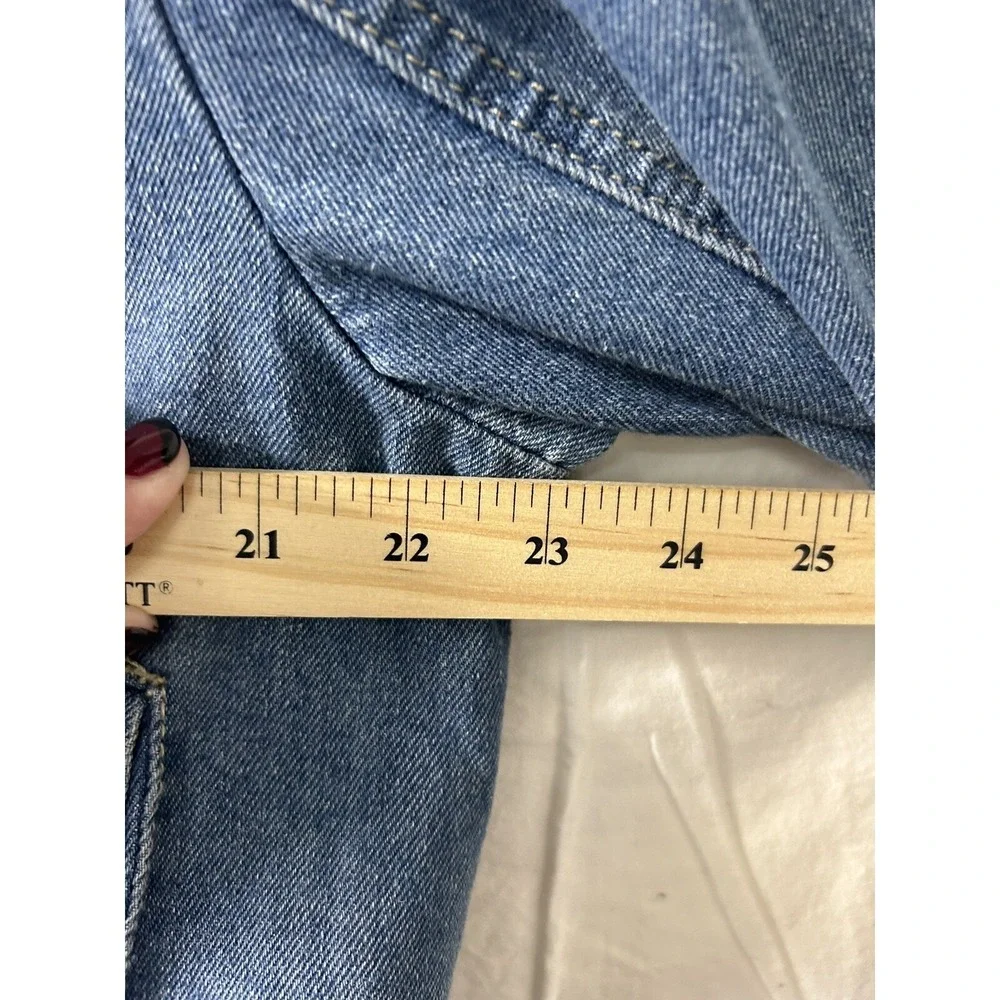 Blue Pearl Kids Denim Trucker Jacket Medium Wash Blue Cotton‎ Rayon Size 2XL